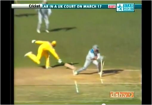Out or not? Hard to say with no third umpire...
