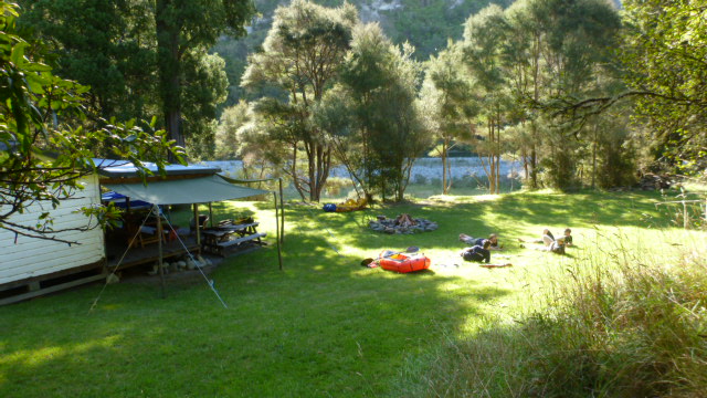 Looking towards the river